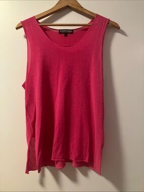 Kokomarina Bright Pink Sleeveless Knit Tank Top Cotton Blend